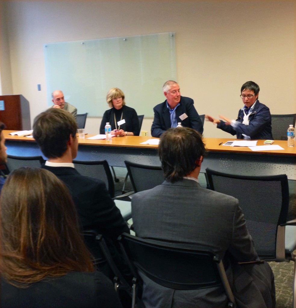 Monique Morrow of Cisco speaks to students during the Data Science Panel Discussion